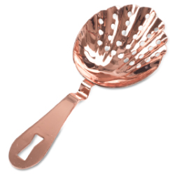 Barfly Scalloped Julep Strainer - Copper Plated