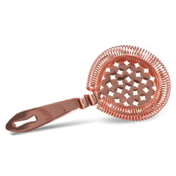Barfly Antique Spring Bar Strainer - Copper Plated