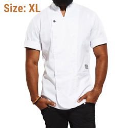 Tilit Chef Coat - Short Sleeve, White - X-Large