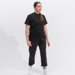 Black Short Sleeve Tilit Chef Shirts