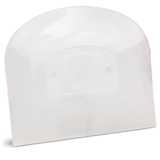 White Plastic Bowl Scraper - 6.5 x 4