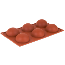 Orange Non-Stick - 6 Half Spheres