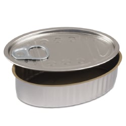 Comatec Oval Sardine Tin with Pull Tab Lid