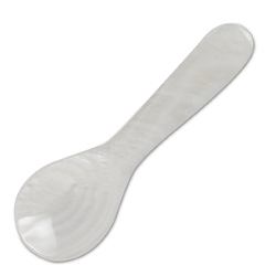 White Seashell Caviar Spoons- Set of Four