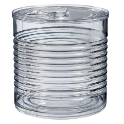 Plastic Transparent Tin Can - 3.3oz Capacity