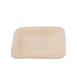 Square Poplar Wood Plate - 4.5