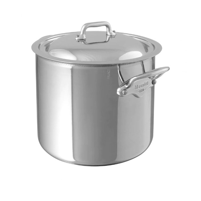 Mauviel 1830 M'Cook 5-Ply Sauce Pan With Lid, Cast Stainless Steel Handle,  2.6 Qt. - Cooks