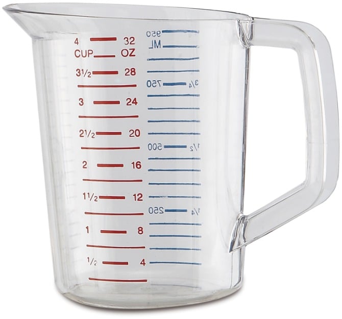 Plastic Ounce Measuring Cups And Mixing Pitcher For Baking With