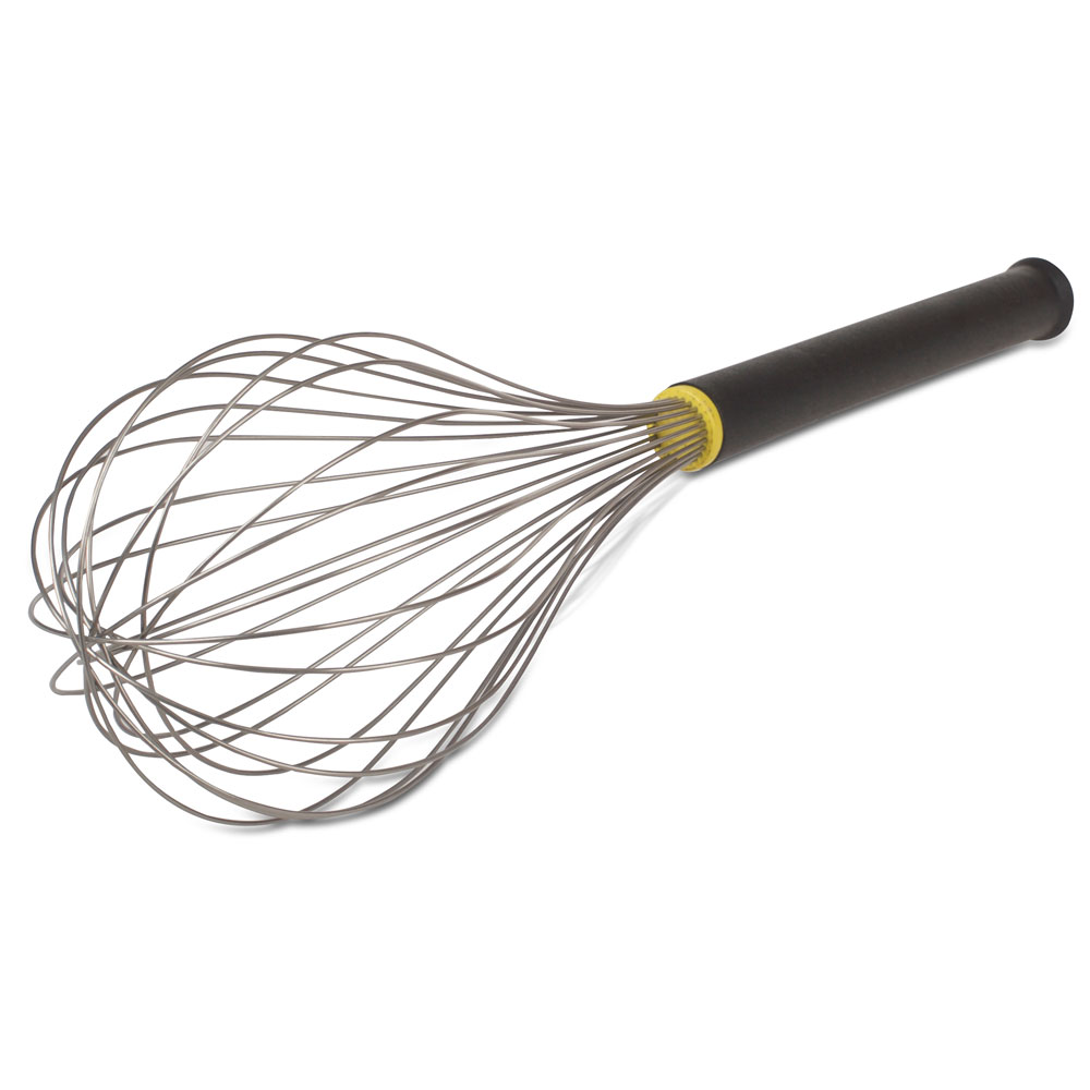 Large Gold Balloon Whisk with Marble Handle