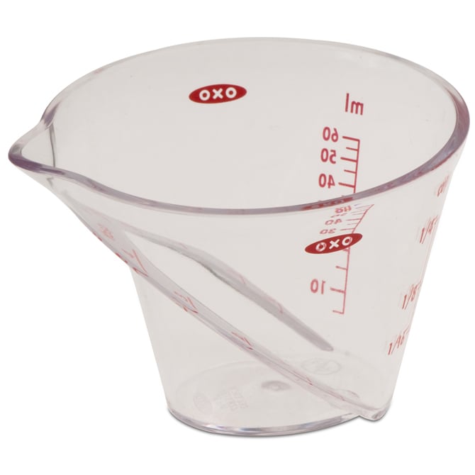 OXO 1233080 2 oz. (1/4 Cup) Stainless Steel Angled Measuring Cup