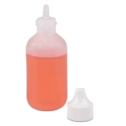 Natural LDPE Plastic Dropper Bottle with Cap 2 ounce