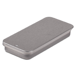 Small Silver Slide Top Tin 