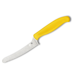 Spyderco Blunt-Tip Z-Cut - Serrated Blade - Yellow