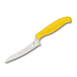 Spyderco Pointed Z-Cut - Serrated Blade - Yellow