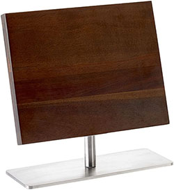 Magnetic Knife Board on Stand - Acacia Wood and Stainless Steel (11 3/8