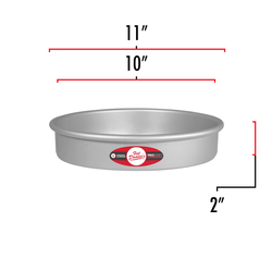 Fat Daddio's Anodized Aluminum Round Cake Pan, 10 x 2 Inch