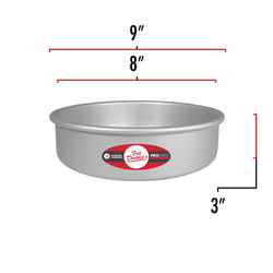 Fat Daddio's Pro Series Cake Pan - 8 x 3 in. high.