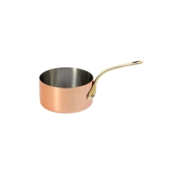 Copper Saucepan with Brass Handle 3.9 inch diameter