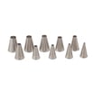 Set Of 10 Plain Style Pastry Tips