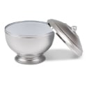 Eskoffie Tureen with Lid, Silver and White - 1.5oz Capacity