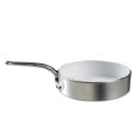 Eskoffie Saute Pan, Silver and White - 1oz Capacity