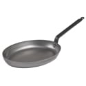 Heavy French Steel Oval Fry Pan - 16