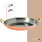 Oval Copper Pan with Brass Handles 12.5 inch